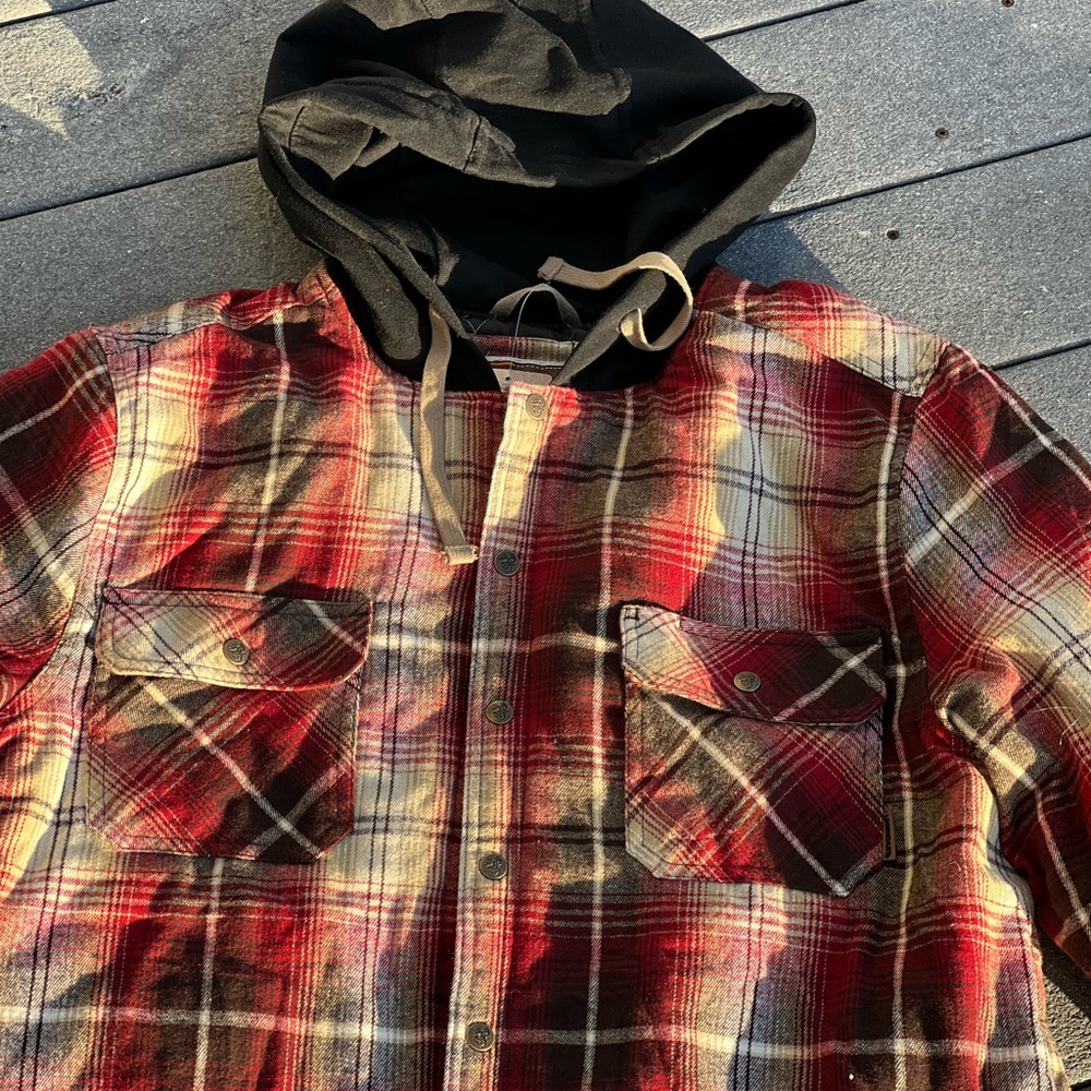 NWT Mens Thick Insulation Hooded Shirt Jacket XL